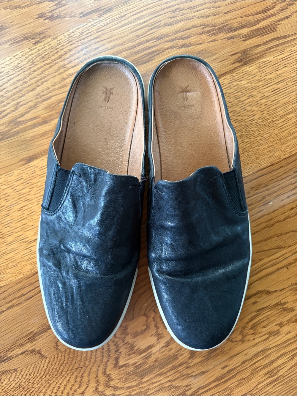FRYE leather sneaker mules